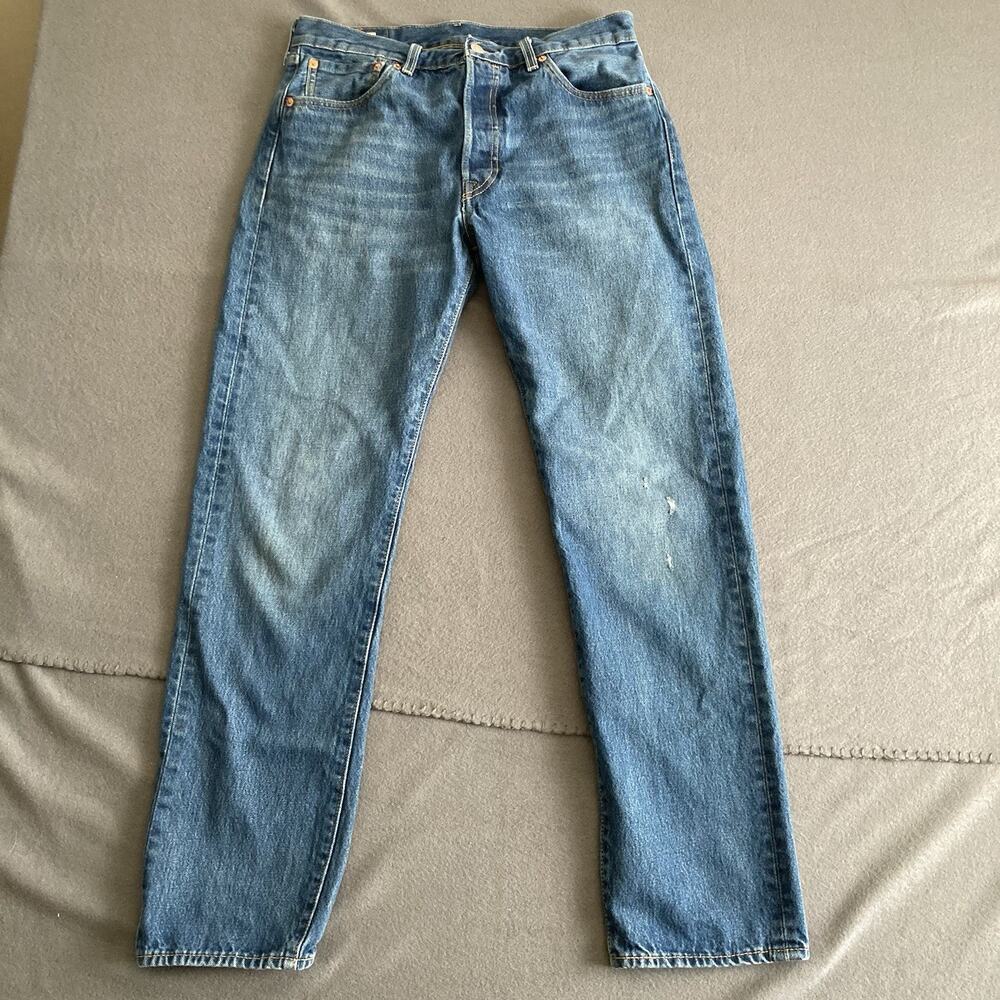 Levis 501 ‘54 Jeans Men's 33x32 (Fit 31x30) Button Fly Distressed Premium Denim